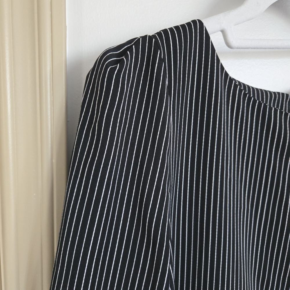 RW&CO. Black and White Pinstripe Dress